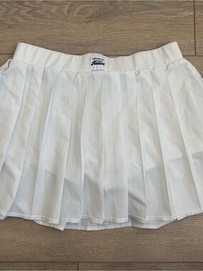Frankie’s Bikinis White Pleated Mini Skirt - Classic Tennis Style